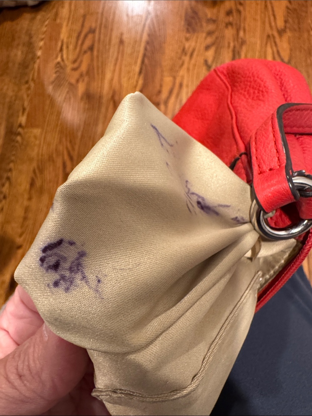 Coach Red Pebbled Leather Crossbody Bag - Picture 7 of 8
